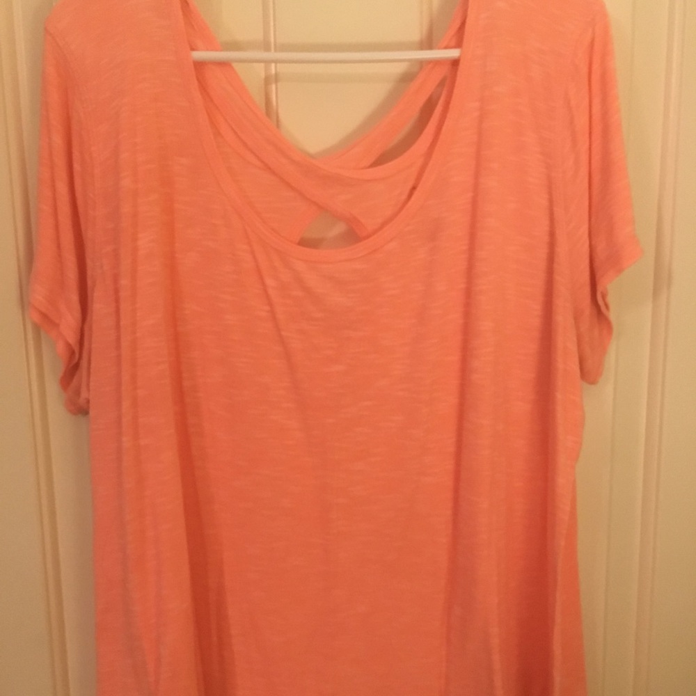 Peach light weight work out tee
